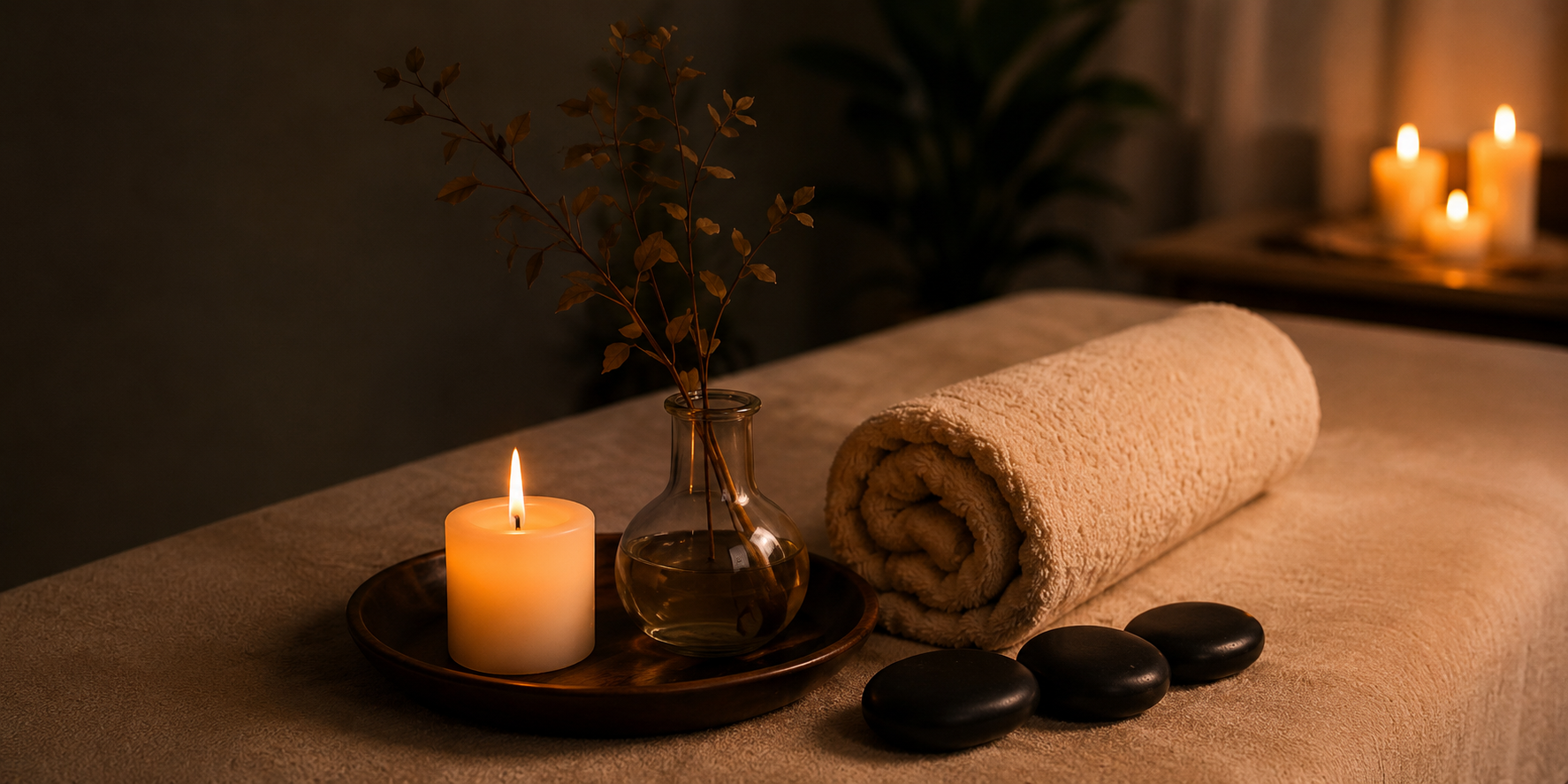 Relaxing luxury spa environment